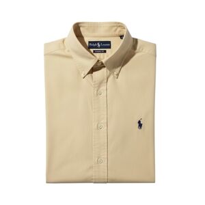 Polo Ralph Lauren Classic Fit 15.5 32/33 Yellow Button Down Shirt Cotton
